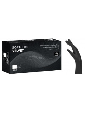Soft Care Velvet Γάντια Βινυλίου Μαύρα Μιας Χρησης L 100τμχ Soft Care Velvet Γάντια Βινυλίου Μαύρα Μιας Χρησης L 100τμχ