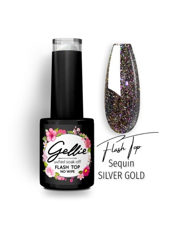 Ημιμόνιμο Gellie Flash Top Sequin - Silver Gold