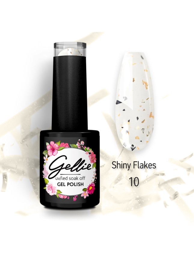 Gellie Ημιμόνιμο Βερνίκι Shiny Flakes 10