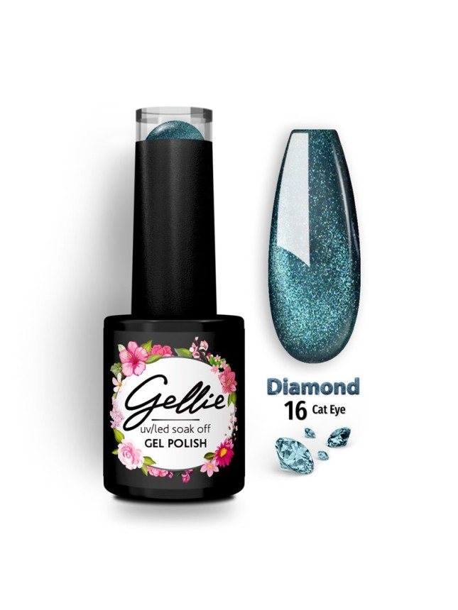Gellie Ημιμόνιμο Βερνίκι Diamond Cat Eye 16