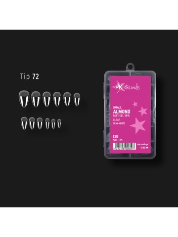 Gellie Tip 72 Soft Gel Tips Small Almond