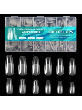Gelie Tip 109 Soft Gel Tips Coffin