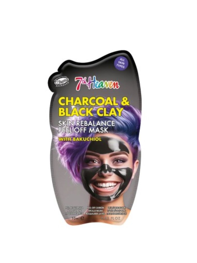 7th Heaven Charcoal & Black Clay Skin Rebalance Peel Off Mask