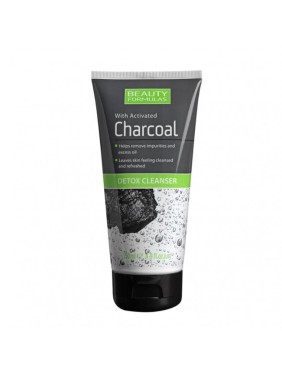 Beauty Formulas Charcoal Detox Cleanser 150ml  Τζελ καθαρισμού προσώπου με ενεργό άνθρακα