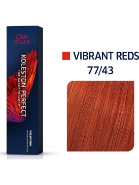 Wella Koleston Perfect Me+ Vibrant Reds 77/43 Έντονο Ξανθό Κόκκινο Χρυσό 60ml