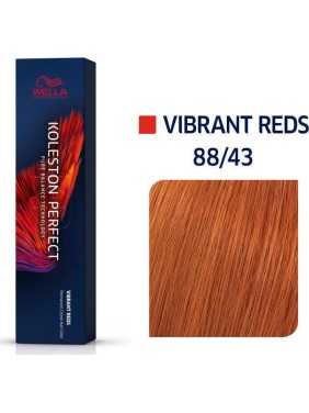 Wella Koleston Perfect Me+ Vibrant Reds 88/43 Έντονο Ξανθό Ανοιχτό Κόκκινο Χρυσό 60ml