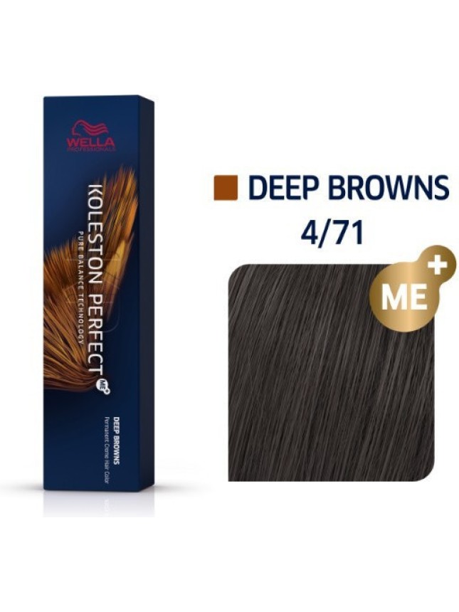 Wella Koleston Perfect Me+ Deep Browns 4/71 Καστανό Καφέ Σαντρέ 60ml