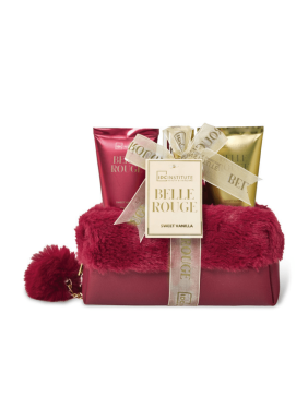 IDC Belle Rouge Bag Giftset Sweet Vanilla – 100ml Shower Gel, 75ml Body Lotion & 75ml Shampoo