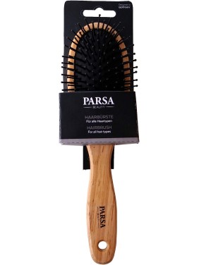 PARSA Beauty Φυσική ξύλινη βούρτσα μαλλιών Μεγάλη οβάλ με πλαστικά καρφιά Βούρτσα ξεμπερδέματος για φυσικό και όμορφο styling