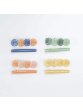 Hair Accessories  σετ 2 τεμ με κοκκάλινες λεπτομέρειες