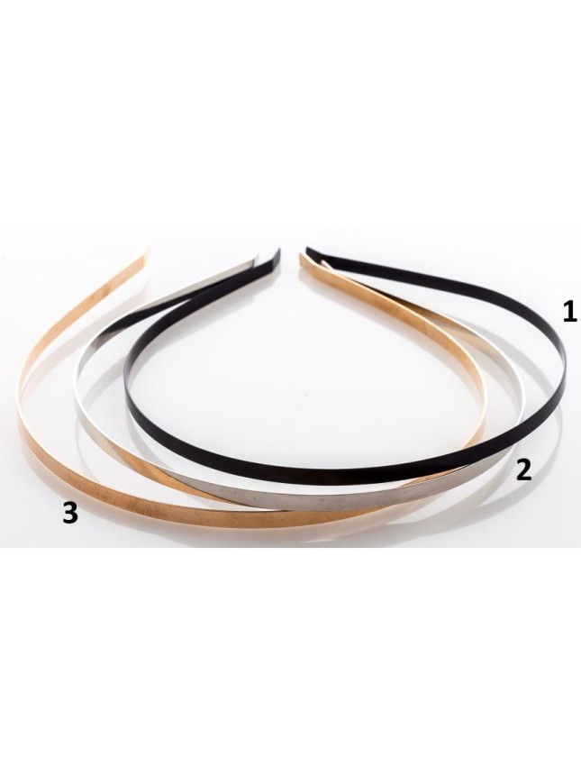 Novita Hair Accessories Στέκα μεταλλική πλακέ σε μαύρο.