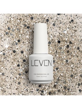 Leven | Ημιμόνιμο βερνίκι με glitter/shimmer 15ml no. G007 Antique Gold Leven | Ημιμόνιμο βερνίκι με glitter/shimmer 15ml no. G007 Antique Gold