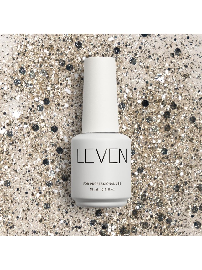 Leven | Ημιμόνιμο βερνίκι με glitter/shimmer 15ml no. G007 Antique Gold