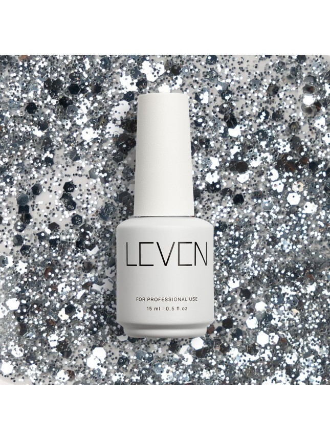 Leven | Ημιμόνιμο βερνίκι με glitter/shimmer 15ml no. G009 Sparkle