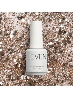 Leven | Ημιμόνιμο βερνίκι με glitter/shimmer 15ml no. G014 Bronze Leven | Ημιμόνιμο βερνίκι με glitter/shimmer 15ml no. G014 Bronze