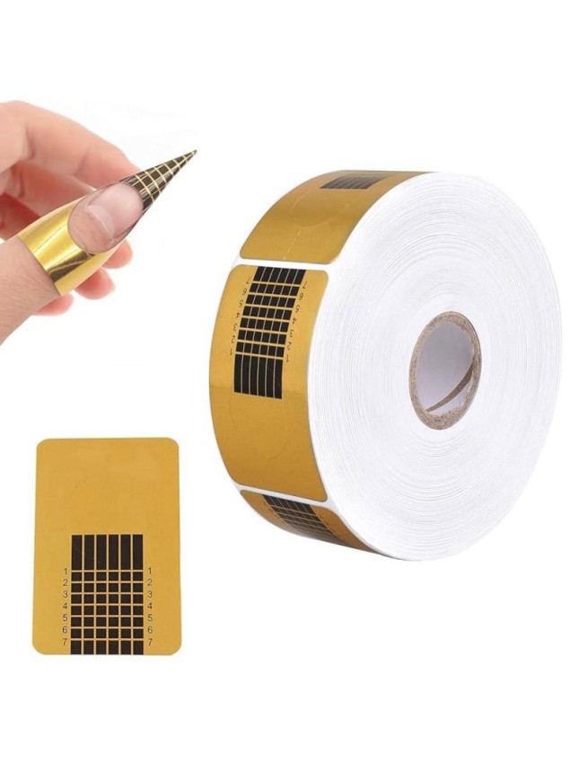 500 Φόρμες Επιμήκυνσης Gold Architectural Nail Forms