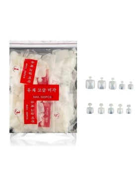 500 Τεμάχια Natural Nail Tips Ποδιού 10 Διαφορετικών Μεγεθών