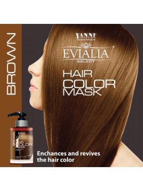 Evialia Χρωμομάσκα Brown Με Shea Butter για θρέψη και λάμψη - 300ml