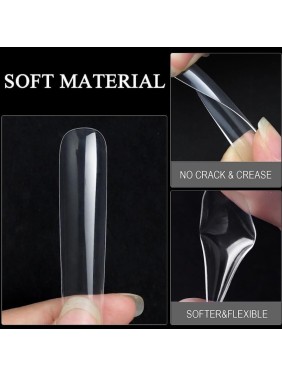 550 Oval Medium Soft Gel Tips 11 Sizes