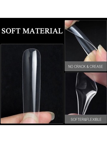 550 Oval Medium Soft Gel Tips 11 Sizes