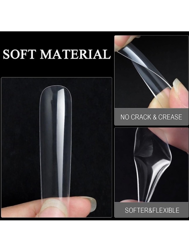 550 Oval Medium Soft Gel Tips 11 Sizes