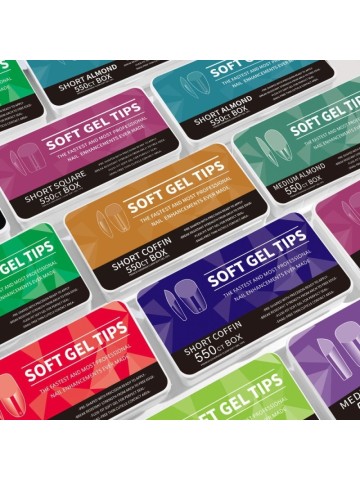 600 Medium Square Soft Gel Tips 11 Sizes