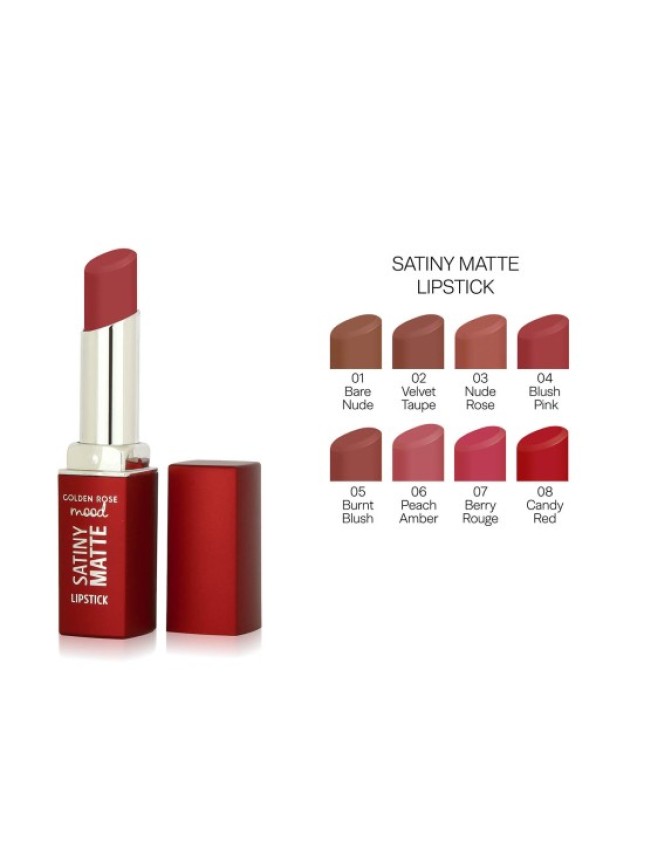 Golden Rose Mood Satiny Matte lipstick 3.5g, Nr. 05 Burnt Blush 