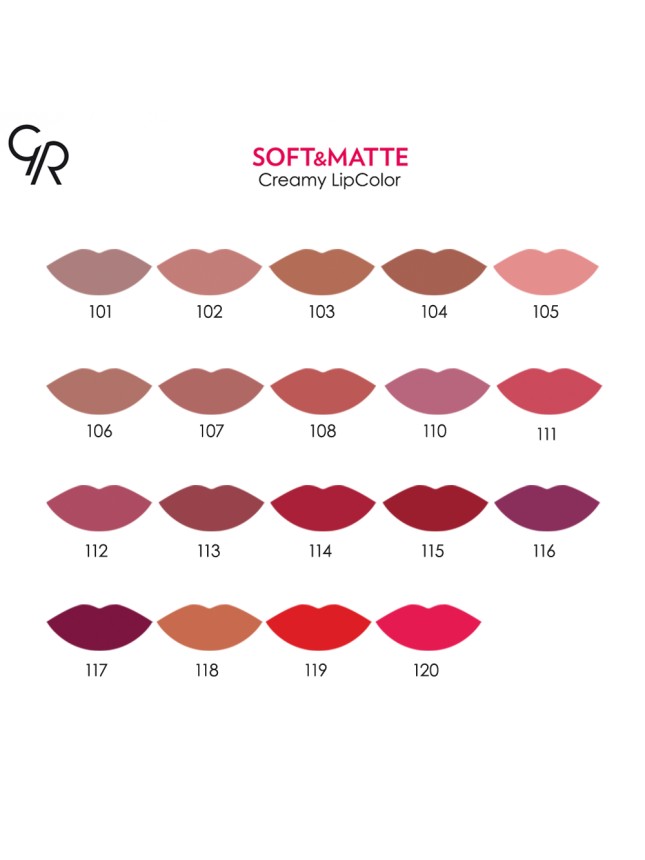 Golden Rose Soft & Matte Creamy Lipstick 104