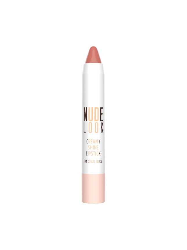 Golden Rose Nude Look Creamy Shine Lipstick 04 Coral Nude