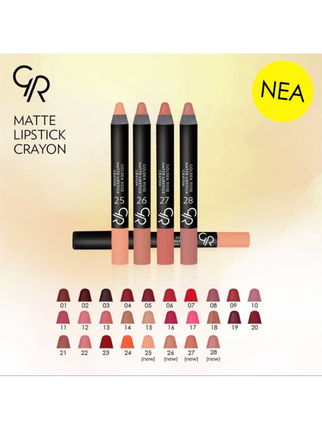 Golden Rose Matte Lipstick Crayon 25