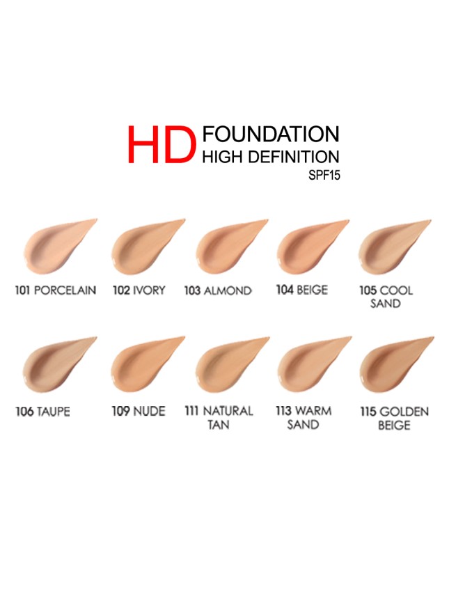 Golden Rose HD Foundation spf15 111 - Natural Tan