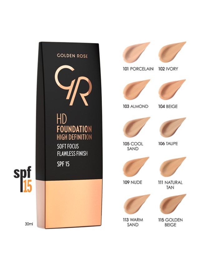 Golden Rose HD Foundation spf15 113 - Warm Sand