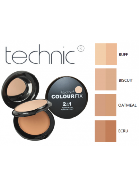 Technic Color Fix 2 in 1 Pressed Powder & Cream Foundation Buff 22gr