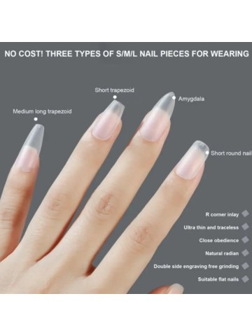 100 Matte Soft Gel Nail Tips M Square 10 Sizes