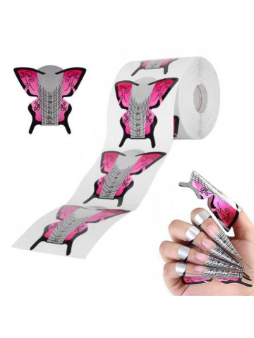 500 Φόρμες Διπλού Πάχους για Manicure Butterfly Shape