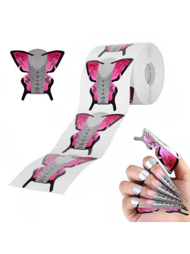 300 Φόρμες Διπλού Πάχους για Manicure Butterfly Shape