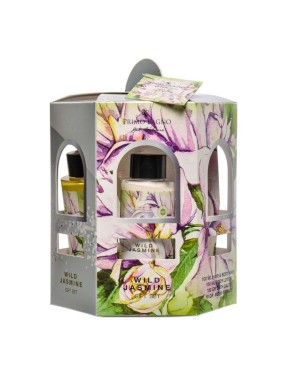 WILD JASMINE ΛΟΣΙΟΝ ΣΩΜΑΤΟΣ 100ML, ΑΦΡΟΛΟΥΤΡΟ 100ML, ΑΛΑΤΑ ΜΠΑΝΙΟΥ 100GR & ΣΦΟΥΓΓΑΡΙ