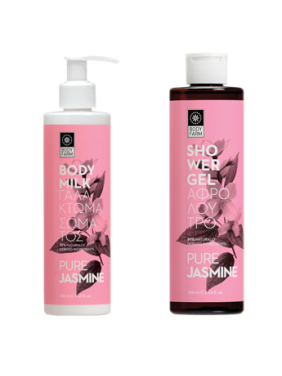 Bodyfarm Pure Jasmine Shower Gel 250ml & Body Milk 1+1 250ml