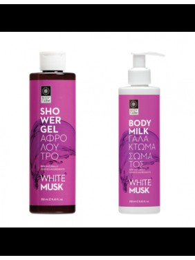 Bodyfarm White Musk Shower Gel 250ml & Body Milk Set 250ml