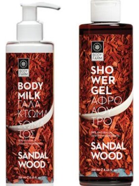BODYFARM Sandalwood Shower Gel & Body Milk 1 + 1 ΔΩΡΟ 250ml+250ml