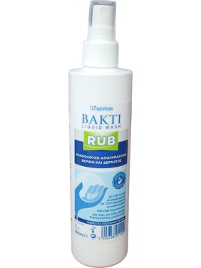 Baktiwash Liquid Rub-Αντισηπτικό Υγρό Χεριών Και Δέρματος 250ml