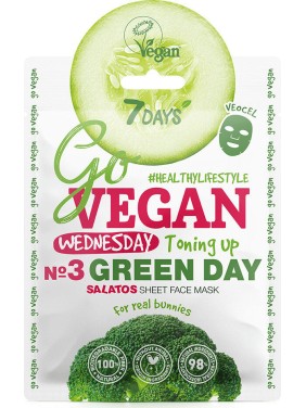 7DAYS GoVegan sheet mask GREEN DAY 25g