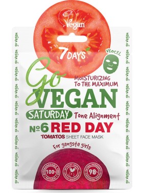 7DAYS GoVegan sheet mask RED DAY 25g