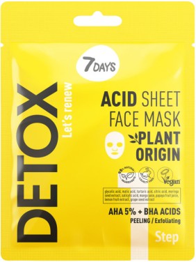 7DAYS Acid Sheet Face Mask AHA (5%) + BHA