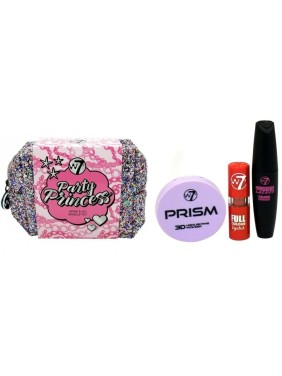 W7 Cosmetics Grab & Go Σετ Μακιγιάζ για Πρόσωπο, Μάτια & Χείλη με Νεσεσέρ 4τμχ Party Princess