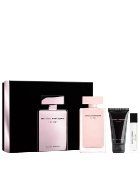 Narciso Rodriguez For Her Eau De Parfum 100ml & Parfum 10ml & Body Lotion 50ml