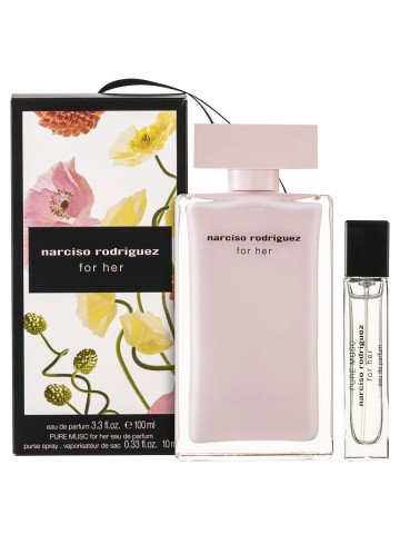 Narciso Rodriguez For Her Gift Set Eau De Parfum 100ml + EDP Pure Musc 10ml