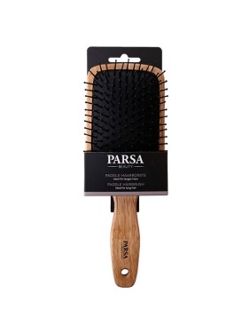 Parsa Beauty Paddle Hairbrush Τετράγωνη Ξύλινη βούρτσα μαλλιών (Large)