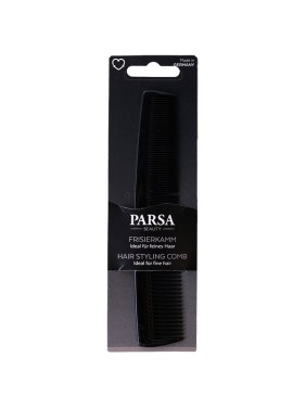 Parsa Χτένα Μαύρη Μεσαία Διπλά Δόντια 155mm