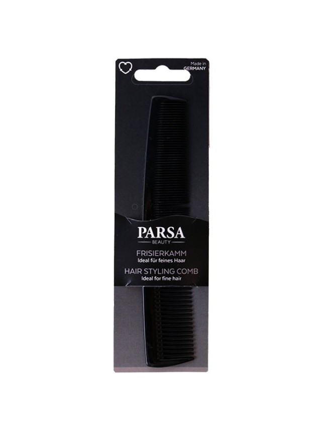 Parsa Χτένα Μαύρη Μεσαία Διπλά Δόντια 155mm